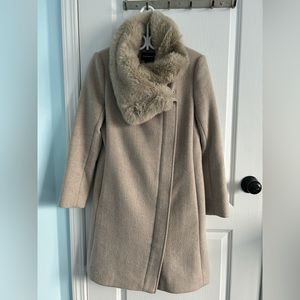 Club Monaco beige/cream wool coat, size small